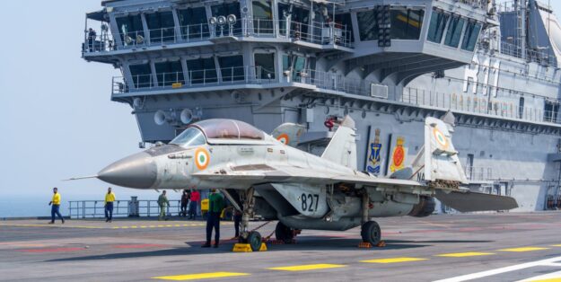 Foto: MiG 29K auf der INS Vikrant, Michael Nitz