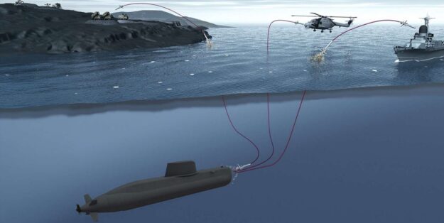 Photo: Concept image of the South Korean KSS-III Batch II submarine. Caption: The IDAS guided missile deployed via torpedo tube will allow the U-212CD class to engage both air targets (especially submarine-hunting helicopters) and sea and land targets. Source: Diehl Defence