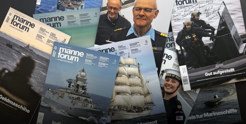 Foto: Das marineforum Magazin erscheint zehnmal im Jahr und berichtet über die Deutsche Marine, internationale Marinen, Schiffbau und maritime Sicherheitspolitik. MS/EBX