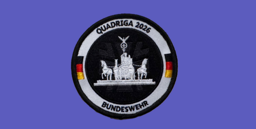 Bundeswehr badge for the Quadriga exercise.