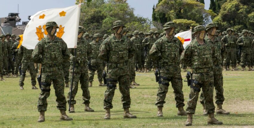 ARDB deployment roll call at Camp Ainoura on 7 April 2018, photo: US Marine Corps
