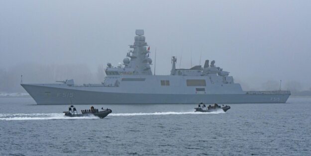 The Turkish frigate TCG "Istanbul" arriving at STEADFAST DART 26 in Kiel. Photo: Nitz