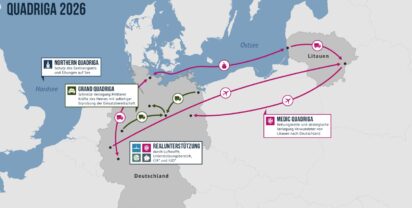 CIR*: Cyber- und Informationsraum | IUD*: Infrastruktur, Umweltschutz und Dienstleistungen, © Bundeswehr | Stand: Januar 2026 | Kartenbasis: © Mapcreator/OpenStreetMap