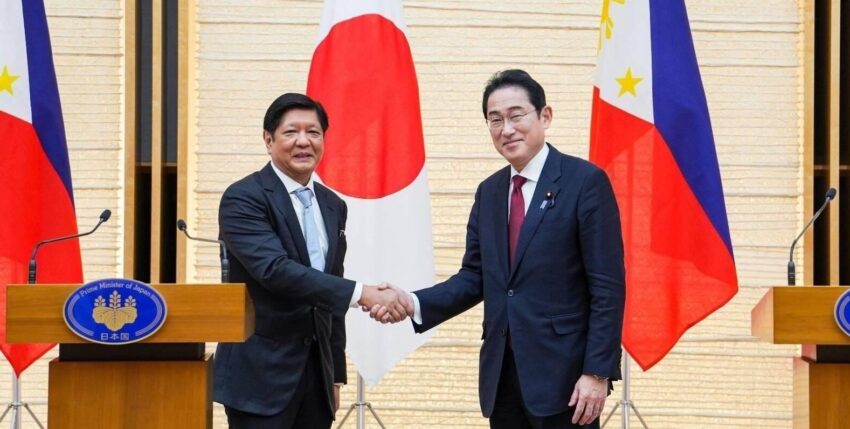 Präsident Ferdinand R. Marcos Jr. (links) und Japans Premierminister Fumio Kishida, Februar 2023 in Tokyo. Foto: Presidental Communications Office, Philippines.