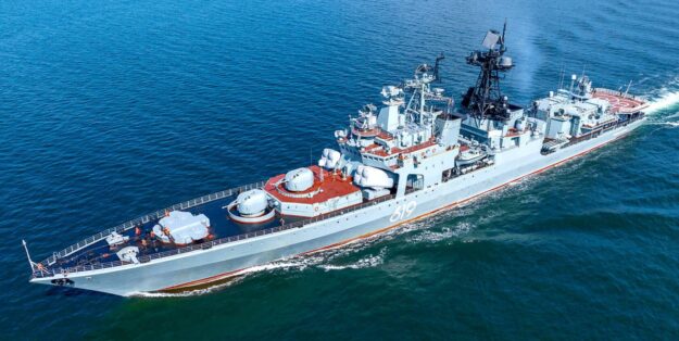 Photo: Russian submarine destroyer "Severomorsk" of the Udaloy class. Michael Nitz