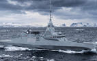 Entwurfsgrafik der schwedischen Neubaufregatte Luleå. Grafik: Swedish Defence Material Administration