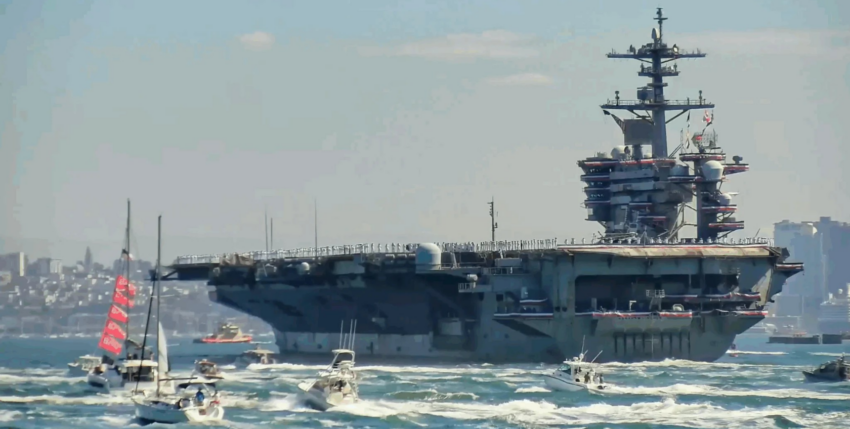 USS „Abraham Lincoln“ (CVN-72) kehrt nach 321 Tagen vom Einsatz zurück. Bild: San-Diego-Webcam