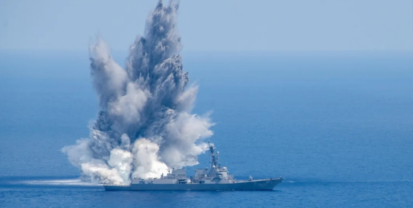Ansprengung USS Ted Stevens vor der Küste Floridas. Foto: US-Navy