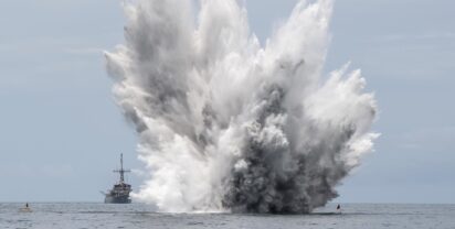 Ein US-Minensuchboot der ehemaligen Avenger-Klasse bei der Arbeit. Foto: US-Navy